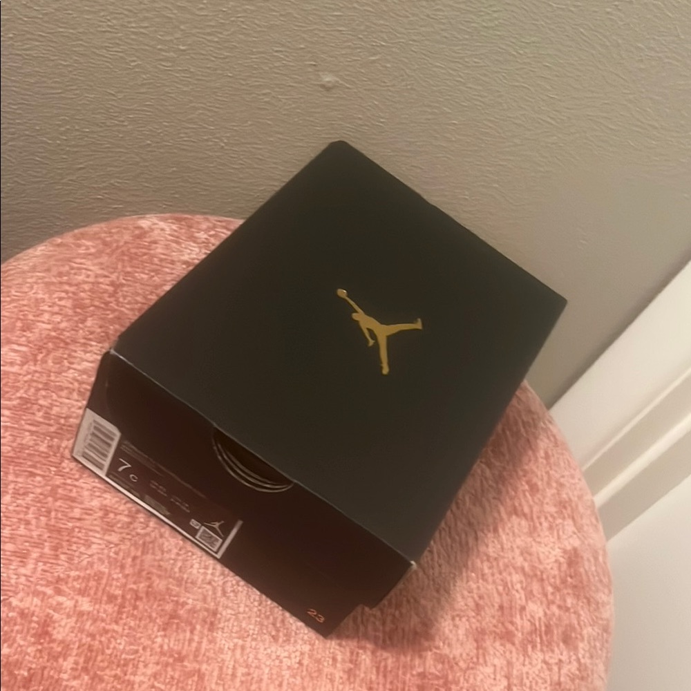 Air Jordan Black and Gold Shoe Box